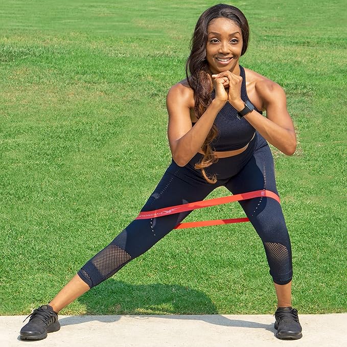 ProsourceFit Fabric Loop Resistance Bands Set with Anti-Slip Grip, Mini Workout Bands for Fitness Training to Tone Legs, Glutes and Booty
