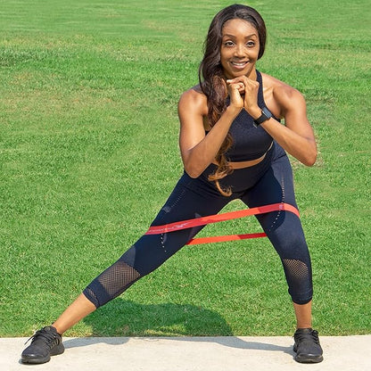 ProsourceFit Fabric Loop Resistance Bands Set with Anti-Slip Grip, Mini Workout Bands for Fitness Training to Tone Legs, Glutes and Booty