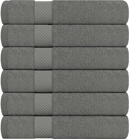 Utopia Towels 6 Pack Bath Towel Set (24 x 48 Inches), 500 GSM 100% Ring Spun Cotton Medium Lightweight and Highly Absorbent Quick Drying, Premium Towels for Hotel, Spa and Bathroom