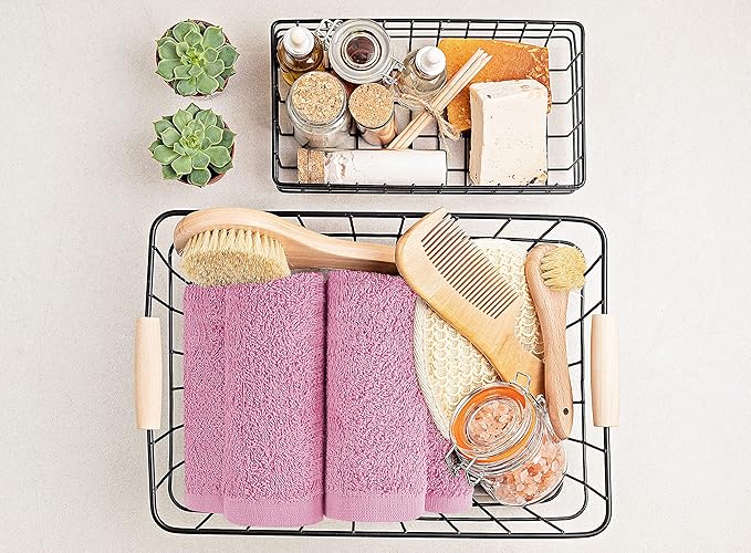 Utopia Towels 60 Pack Cotton Washcloths Set, 100% Ring Spun Cotton, Premium Flannel Face Cloths, Highly Absorbent and Soft Feel Fingertip Towels, Pink