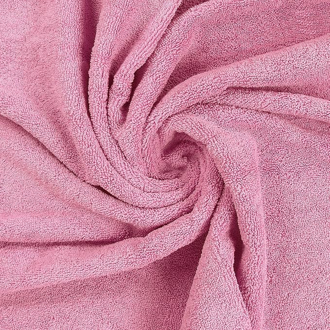 Utopia Towels 8 Piece Premium Towel Set, 2 Bath, 2 Hand, and 4 Wash Cloths, 600 GSM 100% Ring Spun Cotton, Highly Absorbent Towels for Bathroom, Gym, Hotel, and Spa, Pink