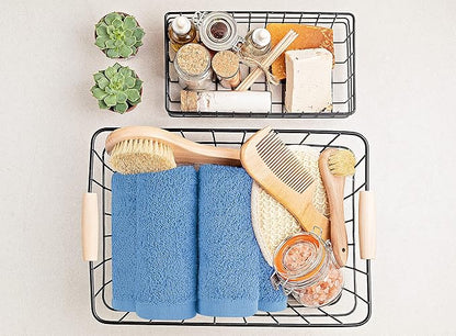 Utopia Towels 12 Pack Cotton Washcloths Set - 100% Ring Spun Cotton, Premium Quality Flannel Face Cloths, Highly Absorbent and Soft Feel Fingertip Towels (Electric Blue, Hunter Green, Red, Mustard)