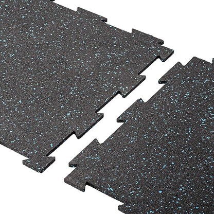 Playsafer Genaflex Lite Rubber 8mm Interlocking Tiles for Gym Flooring, Exercise Equipment, Exercise Areas - 20" X 20"