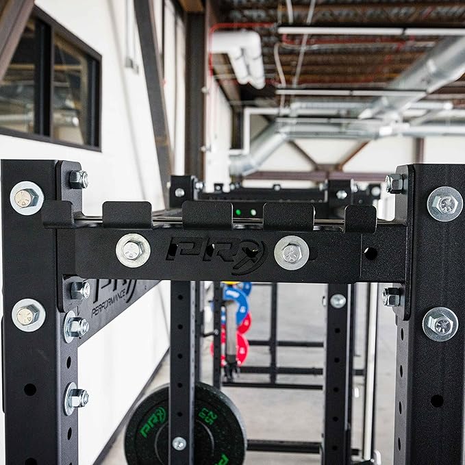 PRx Performance 3x3 Squat Rack Mounted Barbell Storage - 1 or 4 Bar Hanger (4 Bar Storage)