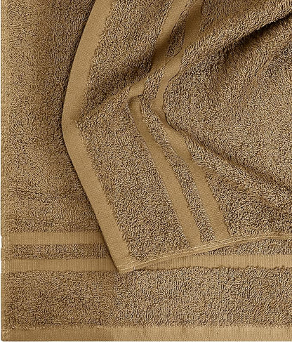 Utopia Towels Cotton Bleach Proof Salon Towel 16 by 27 inches, Bleach Safe Gym 100% Cotton Hand Towel, 24 Pack, Camel