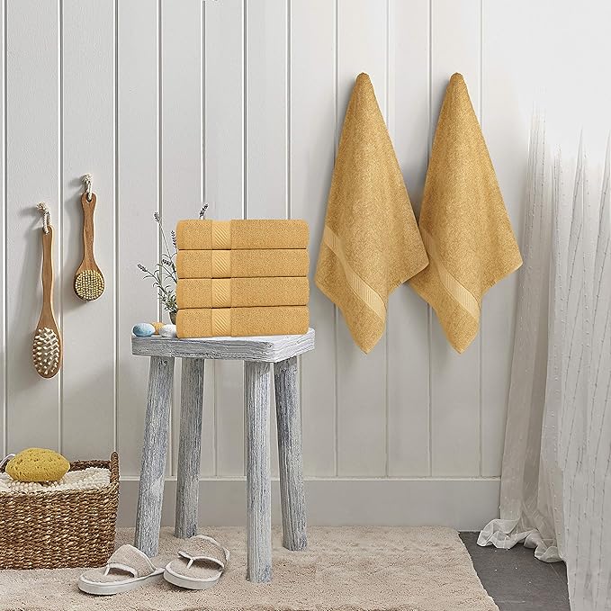 Utopia Towels 6 Pack Small Bath Towel Set, 22 by 44 Inches, 500 GSM 100% Ring Spun Cotton, Lightweight and Highly Absorbent Quick Drying Premium Towels for Hotel, Spa and Bathroom, Beige
