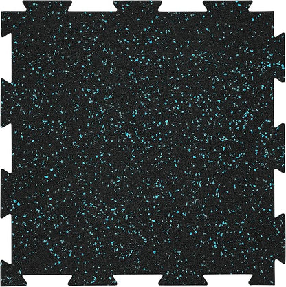 Playsafer Genaflex Lite Rubber 8mm Interlocking Tiles for Gym Flooring, Exercise Equipment, Exercise Areas - 20" X 20"