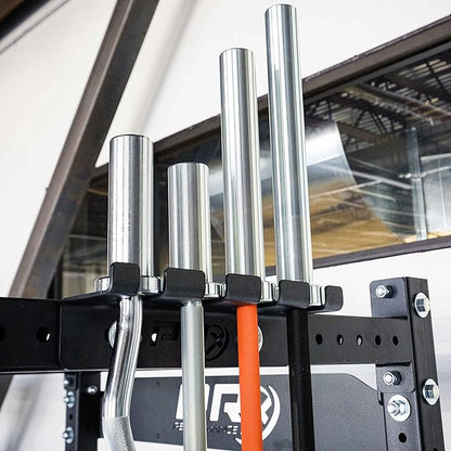 PRx Performance 3x3 Squat Rack Mounted Barbell Storage - 1 or 4 Bar Hanger (4 Bar Storage)